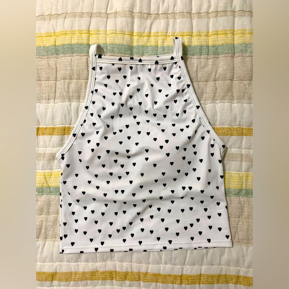 High neck swim top
